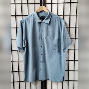 Joseph and Feiss. Silk Dress Shirt Light Blur Large